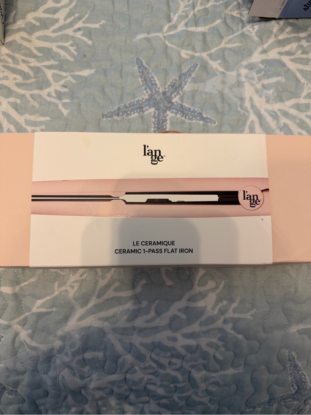 Lange Ceramic 1-Pass Flat Iron in Pink and White